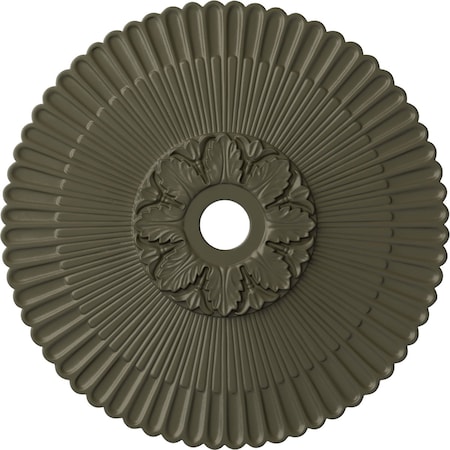 Ekena Millwork Melonie Ceiling Medallion (Fits Canopies up to 6 1/4"), Hnd-Painted Witch Hazel, 36 1/4"OD x 1 7/8"P CM36MEWHF